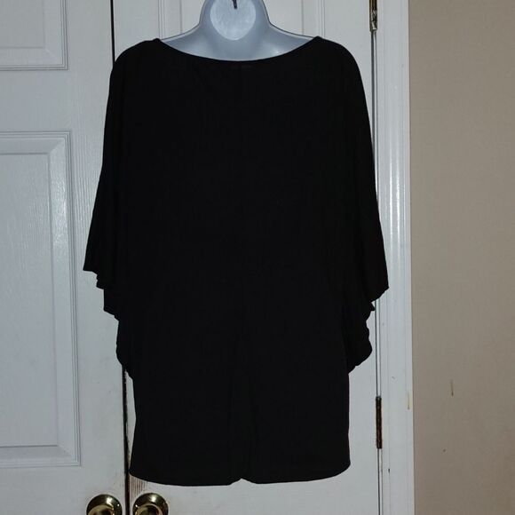 Black butterfly style  sleeve top Sz XL - Picture 4 of 5